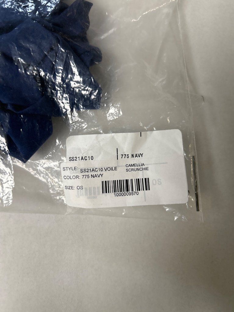 Maryam Nassir Zadeh Camellia Scrunchie Navy Size Os Nwt — image 5 of 5